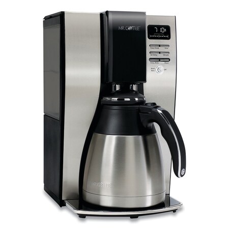 Mr. Coffee Ten-Cup Thermal Programmable Coffeemaker, Stainless Steel/Black 2131962